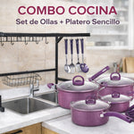 COMBO COCINA – Set de Ollas y utensilios + Platero Escurridor